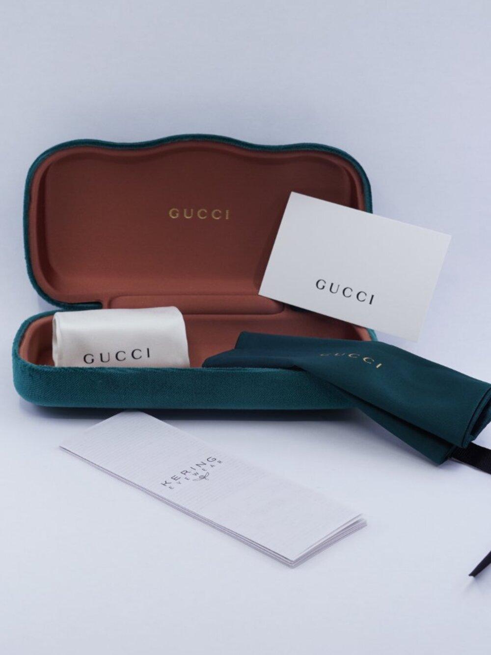 Gucci GG1603S 003 Cat Eye Sunglasses - Gold/Mirrored Violet - Picture 15 of 15